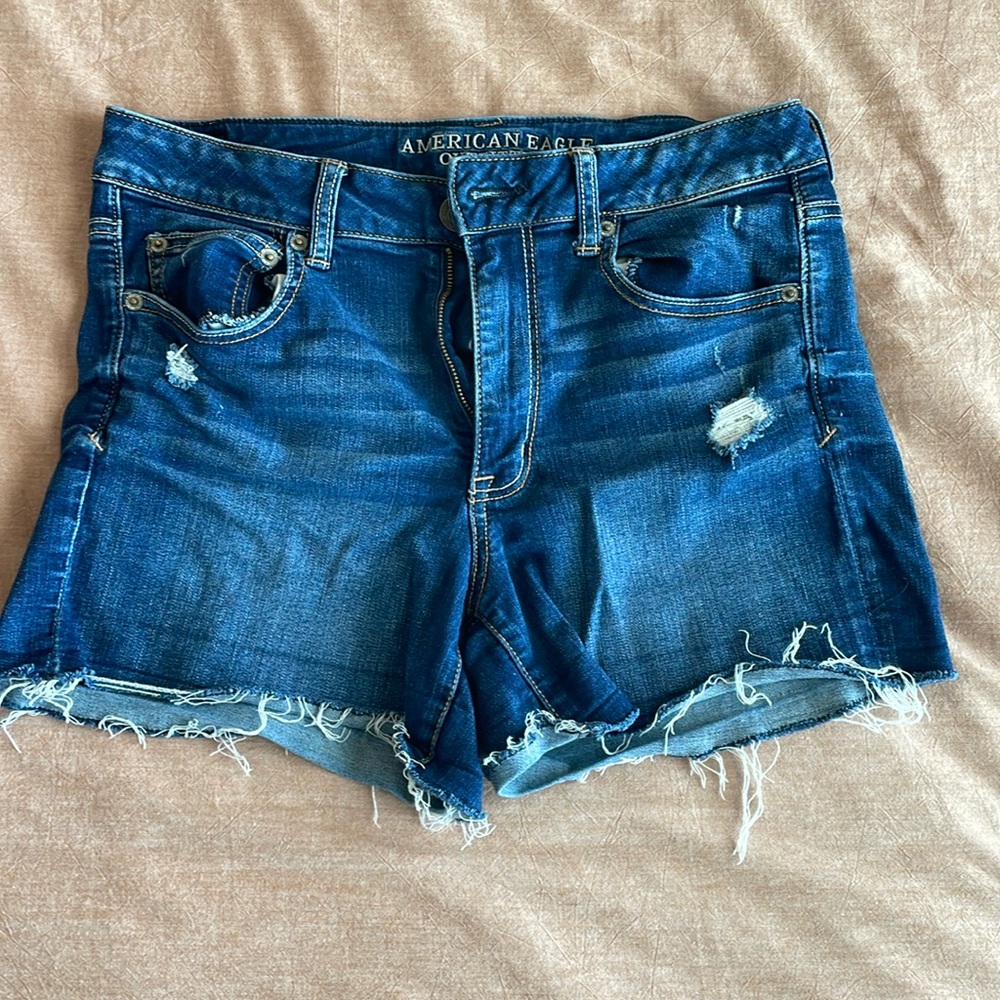 American eagle dark wash shorts